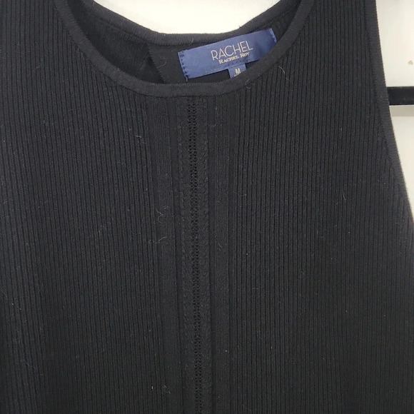 Rachel Roy Black Ribbed Knit Tank Top Black M Medium - Picture 2 of 5